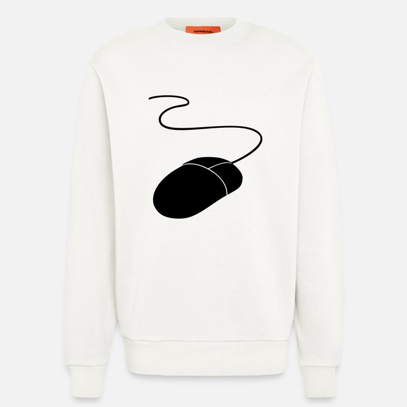 computermaus - Sweatshirt - made by SPREAD  - OFF WHITE