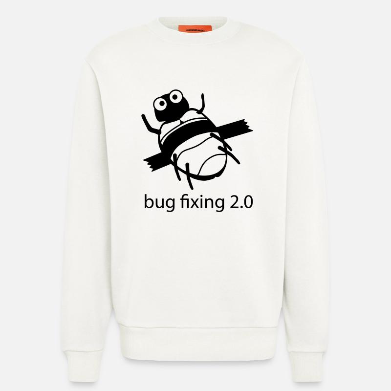bug fixing einfarbig - Sweatshirt - made by SPREAD  - OFF WHITE
