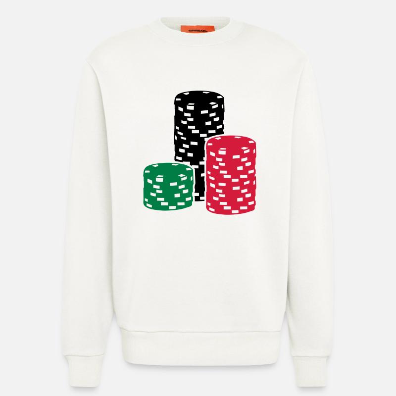 Poker - Sweatshirt - made by SPREAD  - OFF WHITE