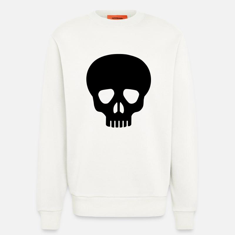 Skull - Sweatshirt - made by SPREAD  - OFF WHITE