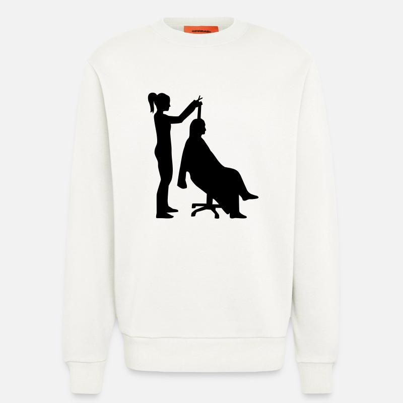 Friseur - Sweatshirt - made by SPREAD - OFF WHITE