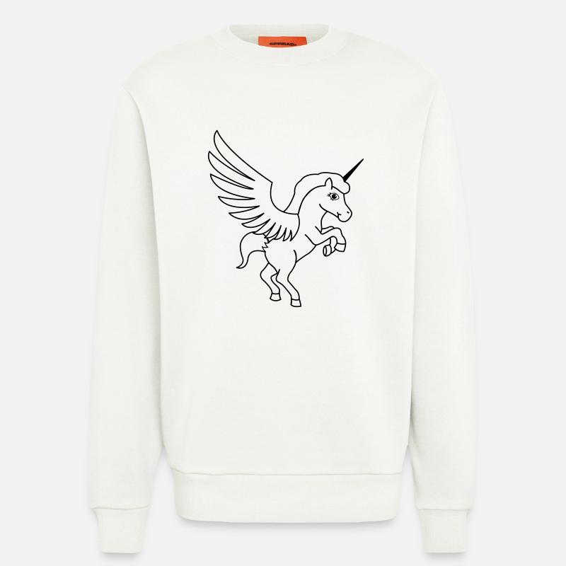 einhorn_maerchen_01 - Sweat bio décontracté fabriqué en UE - OFF WHITE