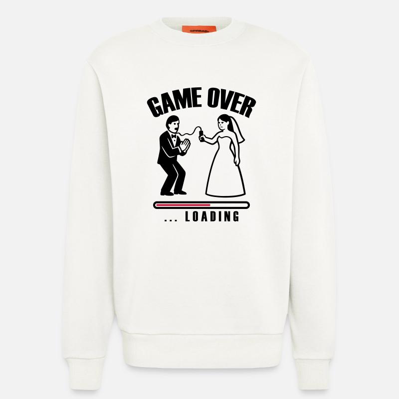 Game Over Loading Hochzeit - Sweatshirt - made by SPREAD  - OFF WHITE