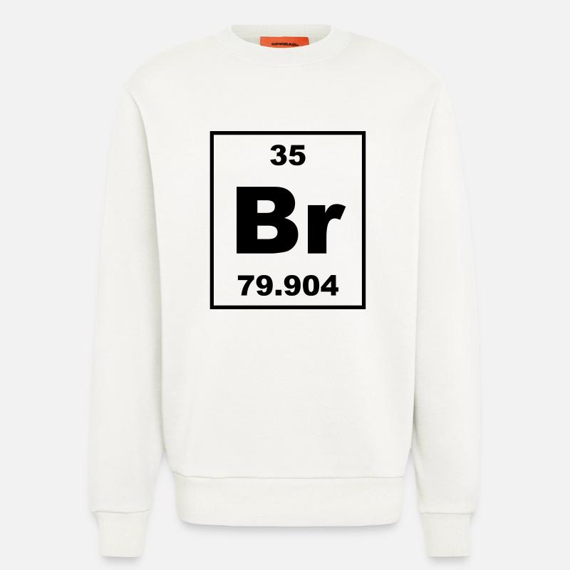 Element 35 - Br (bromine) - Small - Sweat bio décontracté fabriqué en UE - OFF WHITE