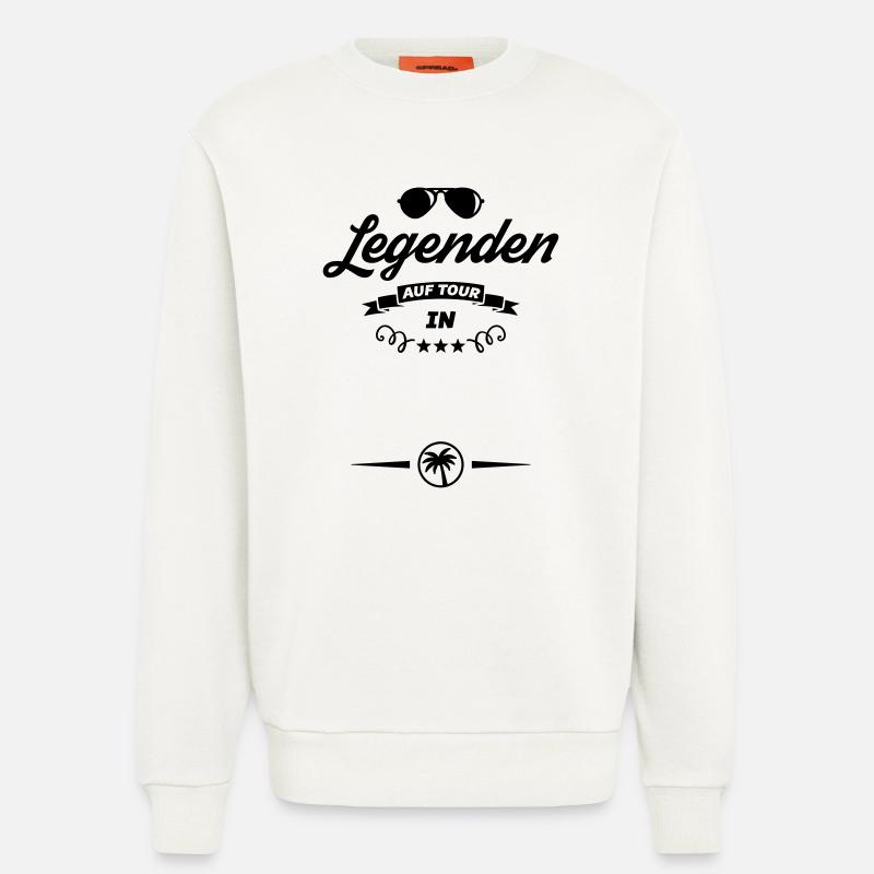 vorlage legenden tour - Sweatshirt - made by SPREAD  - OFF WHITE