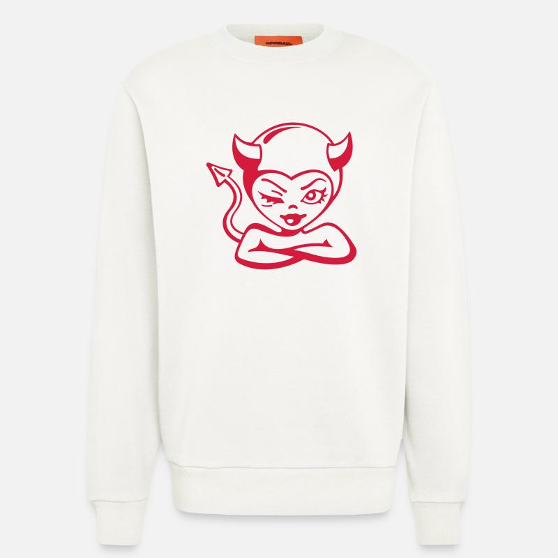 Devil Woman - Devil - Sweatshirt - made by SPREAD  - OFF WHITE