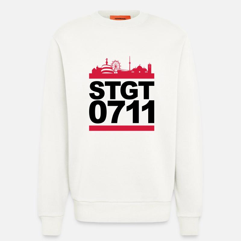 STGT 0711 - Sweatshirt - made by SPREAD  - OFF WHITE