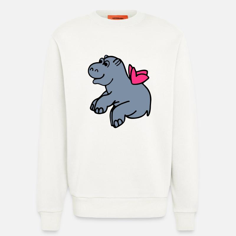 Fliegendes Nilpferd - Sweatshirt - made by SPREAD  - OFF WHITE