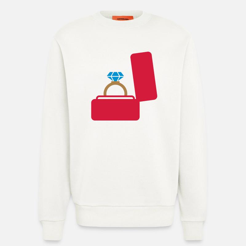 Ring Hochzeit Geschenk - Sweatshirt - made by SPREAD  - OFF WHITE
