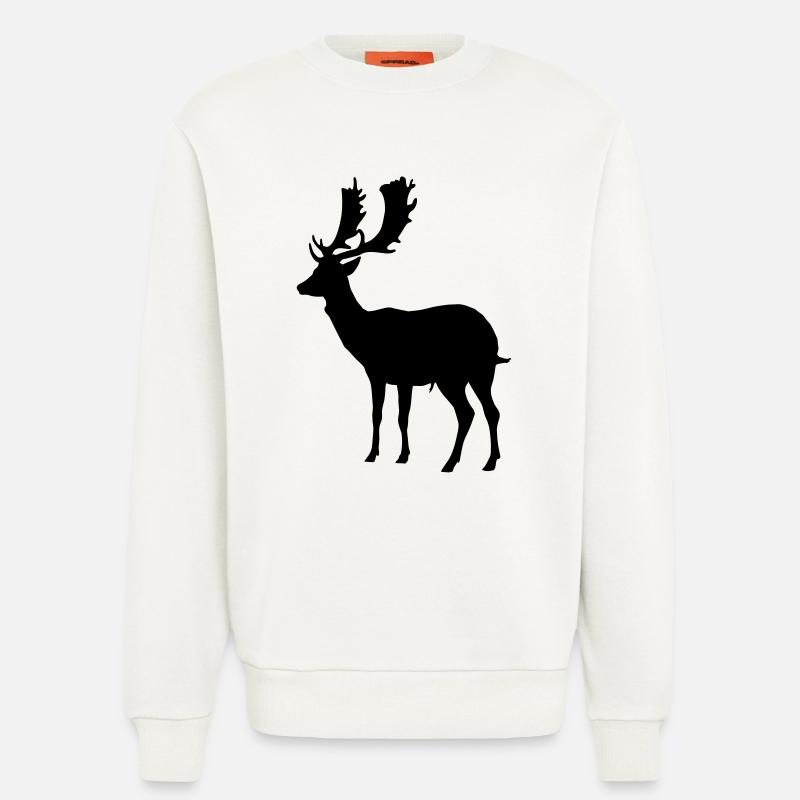 hirsch - geweih - jagd - jäger - Sweatshirt - made by SPREAD  - OFF WHITE