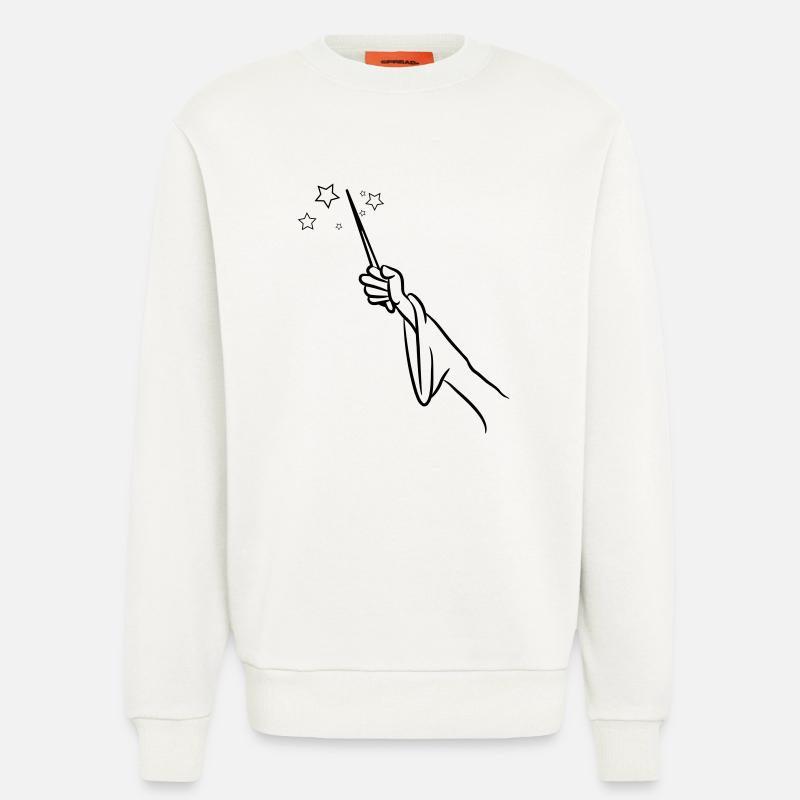 zauberer Zauberstab - Sweatshirt - made by SPREAD - OFF WHITE
