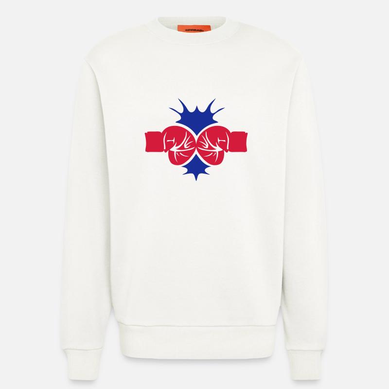 Boxhandschuh Auswirkungen ein - Sweatshirt - made by SPREAD  - OFF WHITE