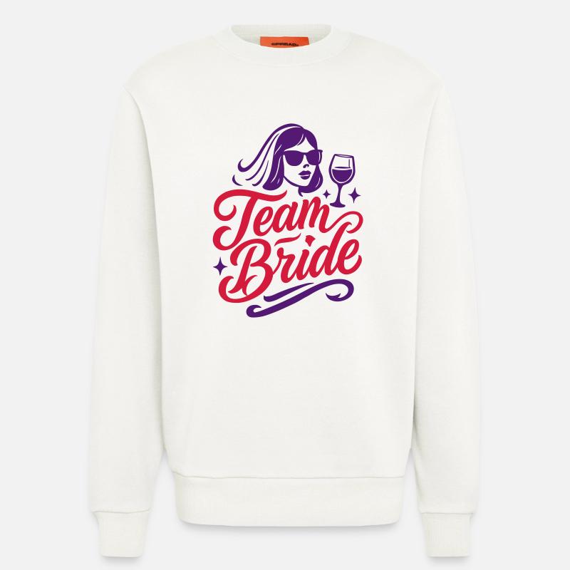 Team Braut Junggesellin - Sweatshirt - made by SPREAD  - OFF WHITE
