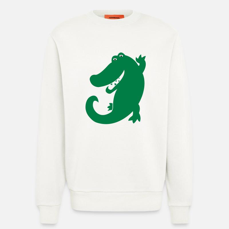 krokodil - Sweatshirt - made by SPREAD  - OFF WHITE