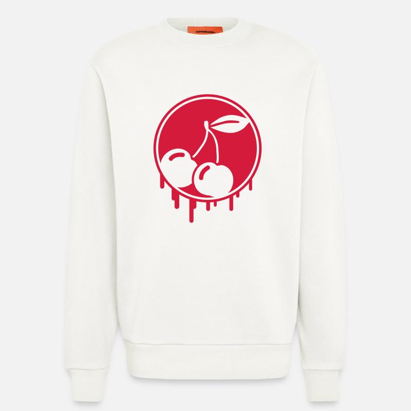 cherry_graffiti_hi1 - Sweatshirt - made by SPREAD  - OFF WHITE