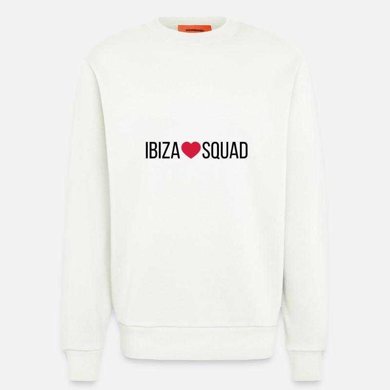 Ibiza Squad Herz - Sweatshirt - made by SPREAD  - OFF WHITE