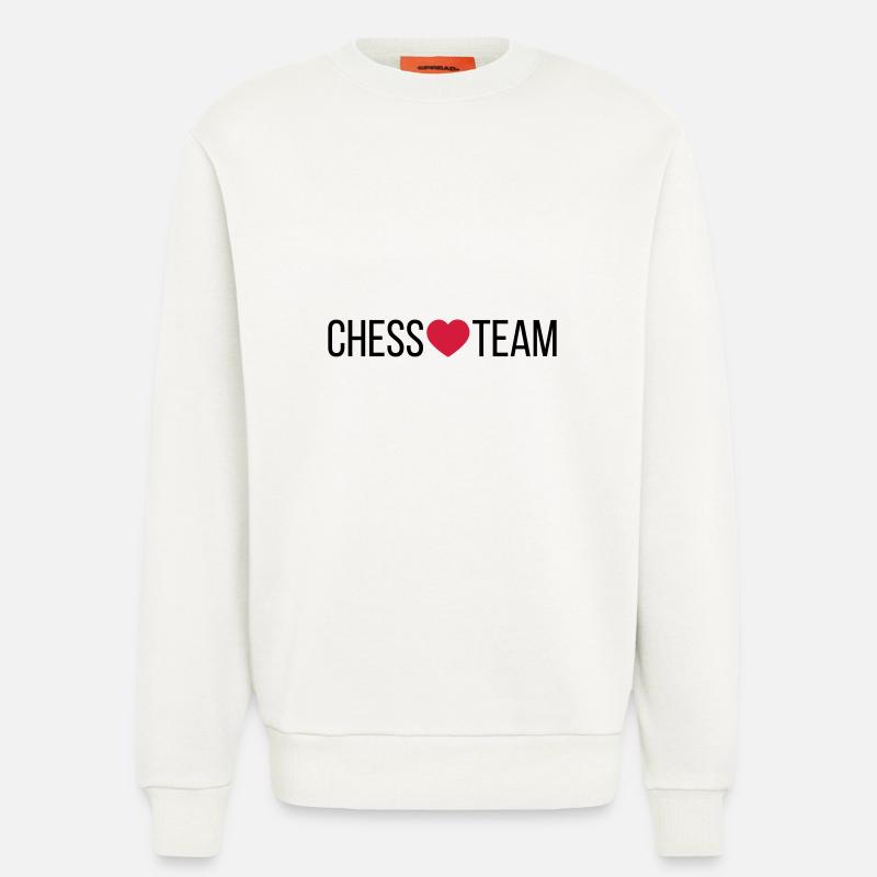 Chess Team Herz - Sweatshirt - made by SPREAD  - OFF WHITE