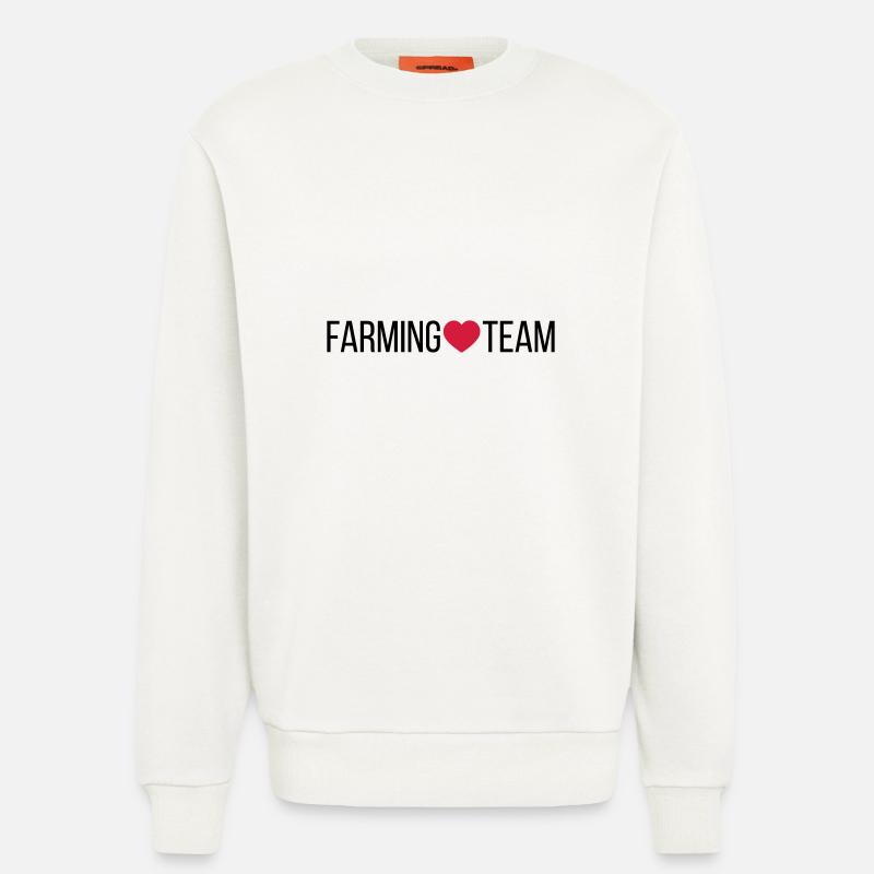 Farming Team Heart - Sweatshirt - made by SPREAD  - OFF WHITE