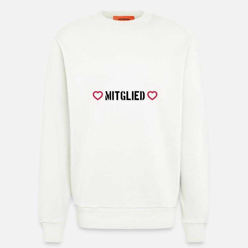 Mitglied Herz - Sweatshirt - made by SPREAD  - OFF WHITE