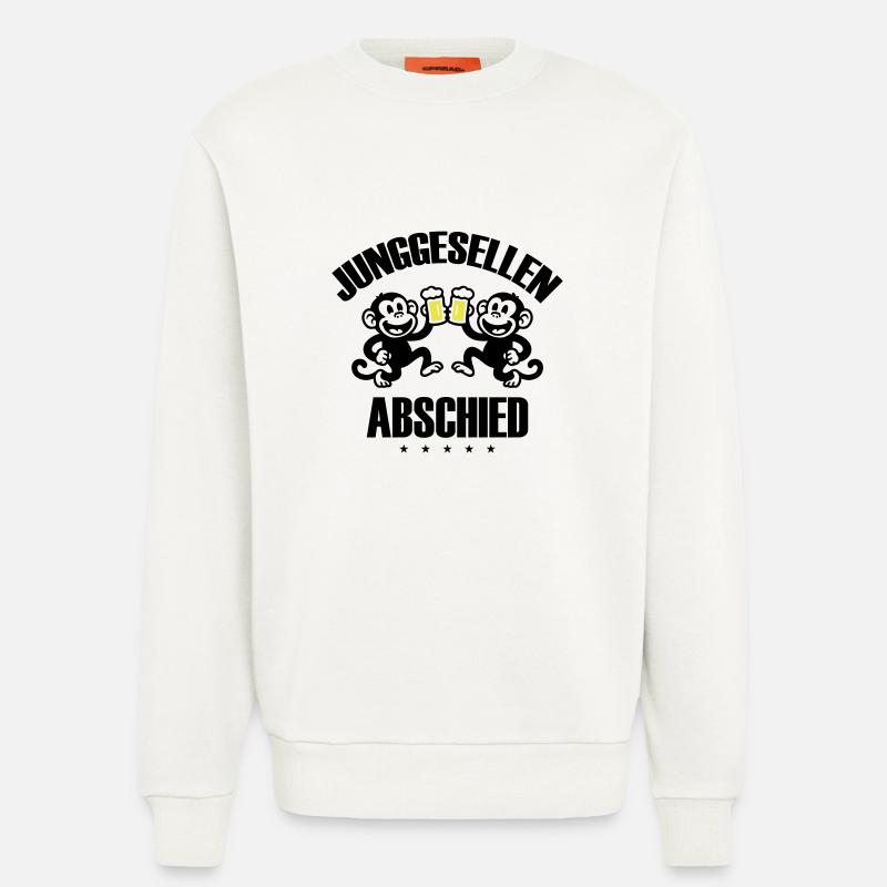 Junggesellenabschied Party Affen - Sweatshirt - made by SPREAD  - OFF WHITE