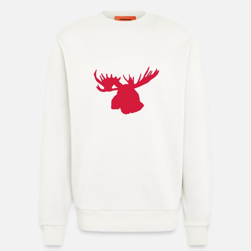 elch - moose - elk - kanada - canada - Sweatshirt - made by SPREAD - OFF WHITE