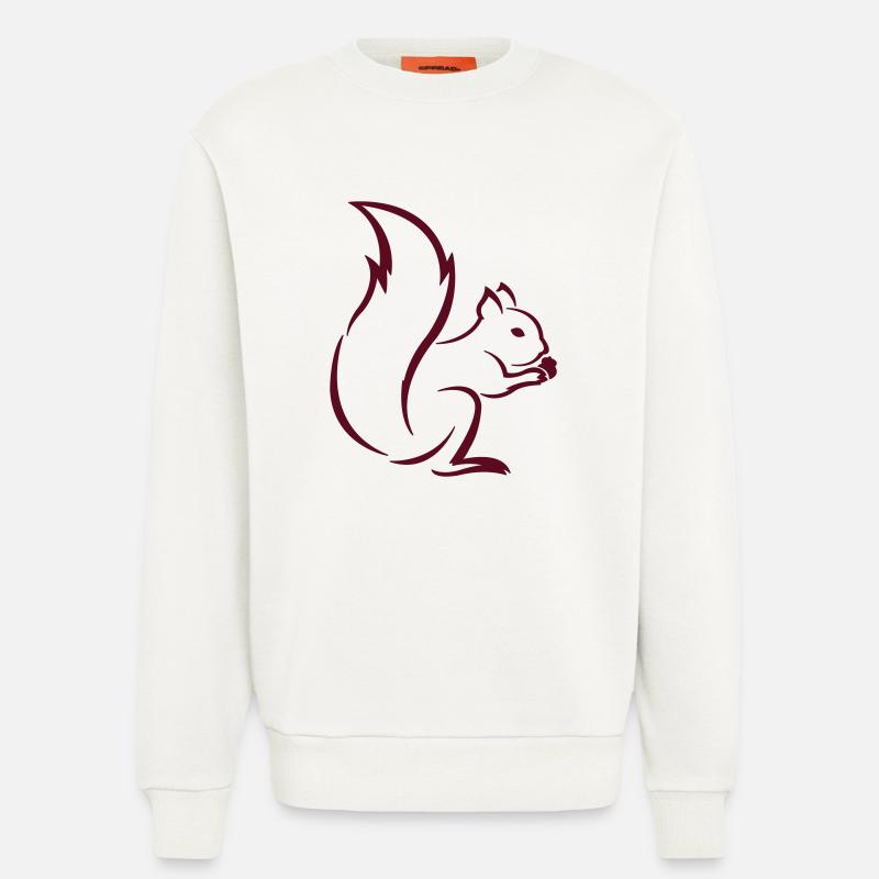 Eichhörnchen - Sweatshirt - made by SPREAD  - OFF WHITE