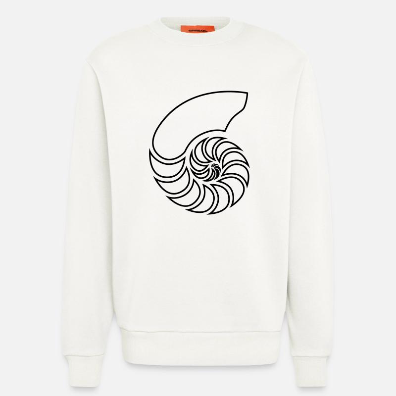 Nautilus Spirale Shell - Sweatshirt - made by SPREAD  - OFF WHITE