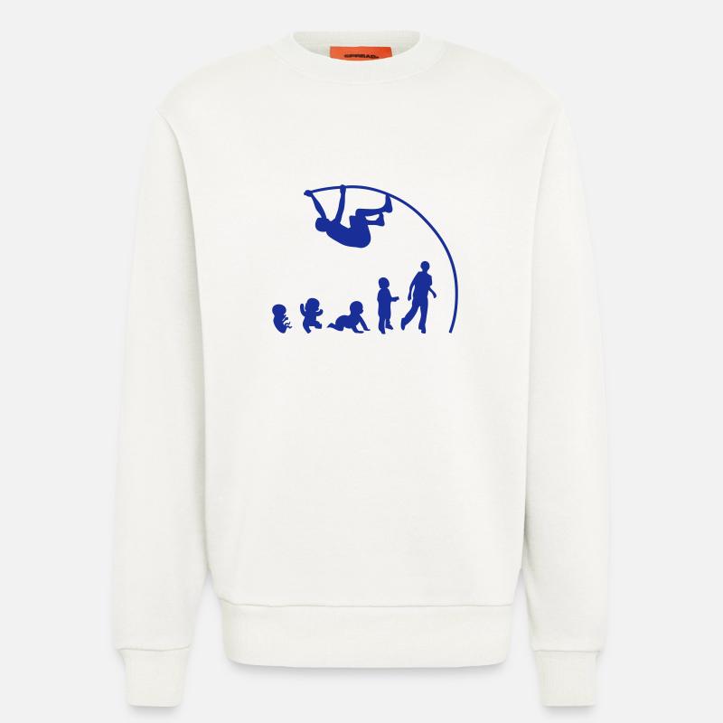 Evolution pole vault perch - Sweatshirt - made by SPREAD  - OFF WHITE