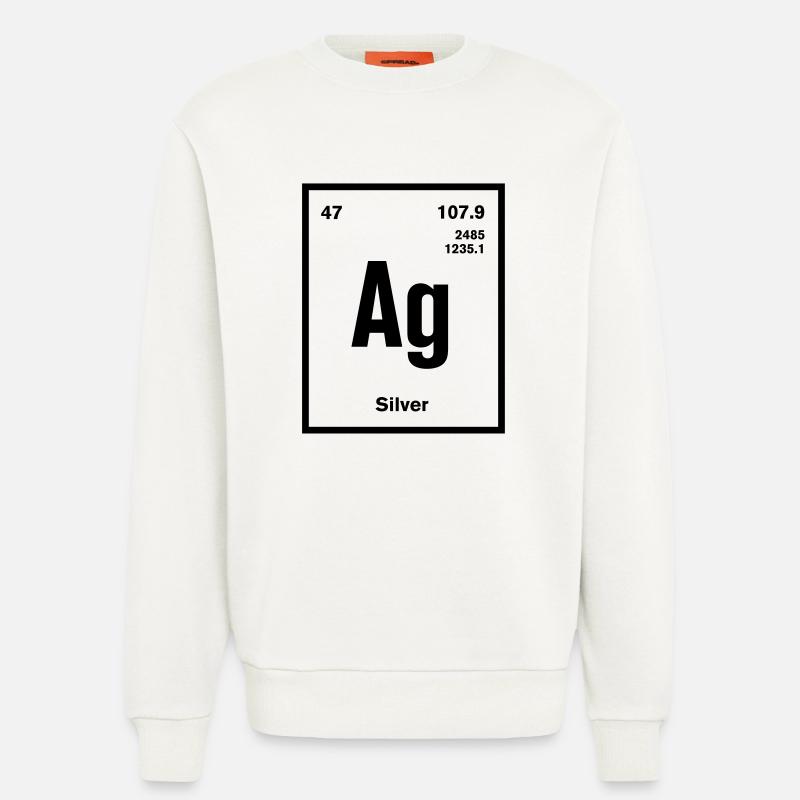 Silver Element im Periodensystem - Sweatshirt - made by SPREAD  - OFF WHITE