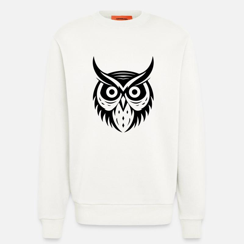 Eule Tier - Sweatshirt - made by SPREAD  - OFF WHITE