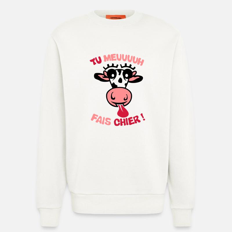 Sie Kuhscheiße Begriff muhen - Sweatshirt - made by SPREAD - OFF WHITE