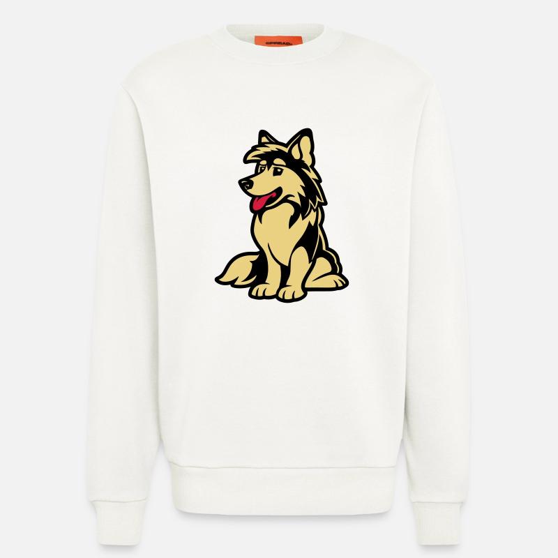 dog comic hund - Sweatshirt - made by SPREAD  - OFF WHITE