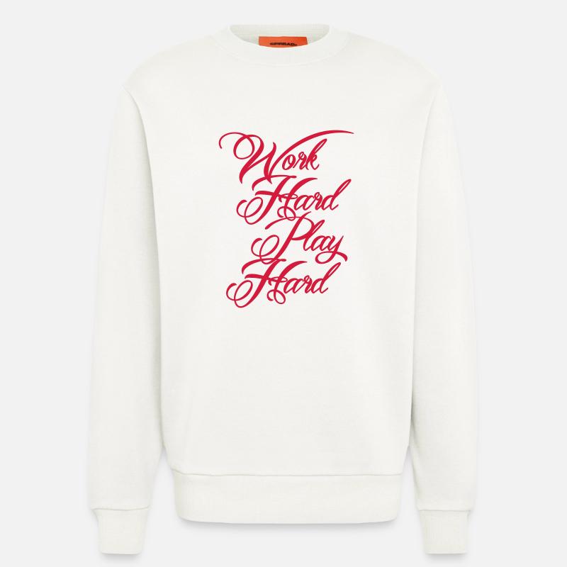 Work Hard Play Hard - Sweatshirt - made by SPREAD  - OFF WHITE