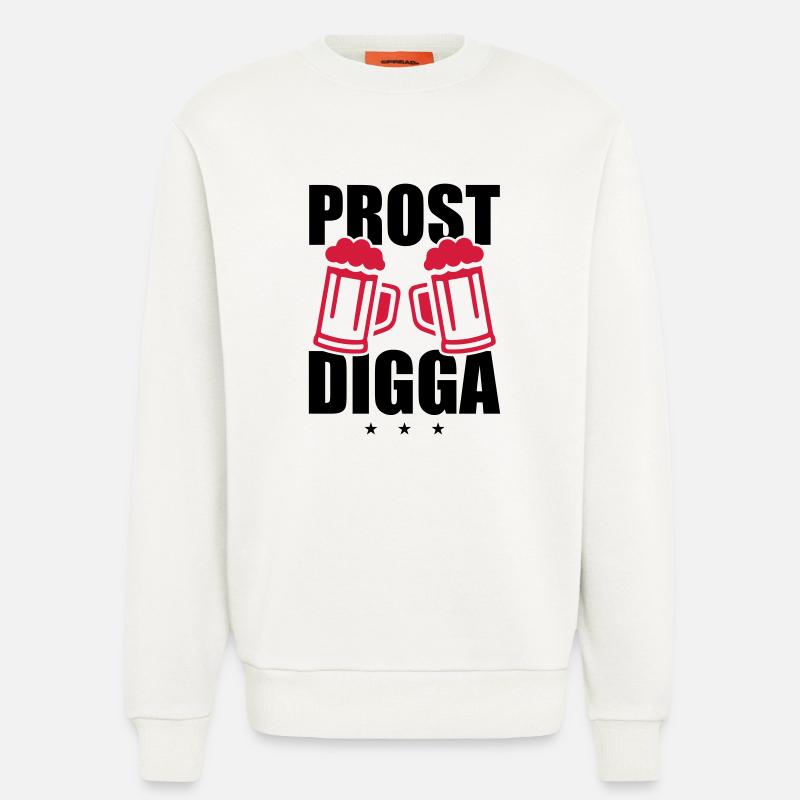 Prost Digga Bier - Sweatshirt - made by SPREAD  - OFF WHITE