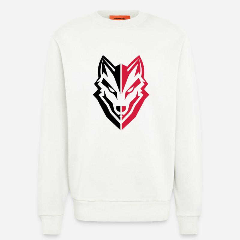 Wolf Symbol - Sweatshirt - made by SPREAD  - OFF WHITE
