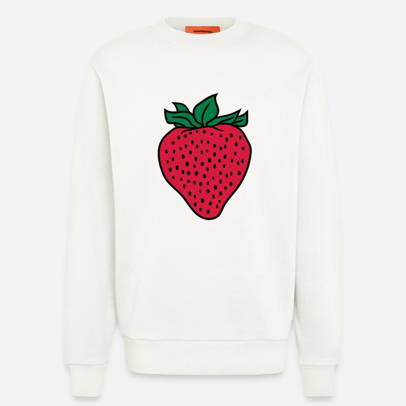 fraise - Sweat bio décontracté fabriqué en UE - OFF WHITE