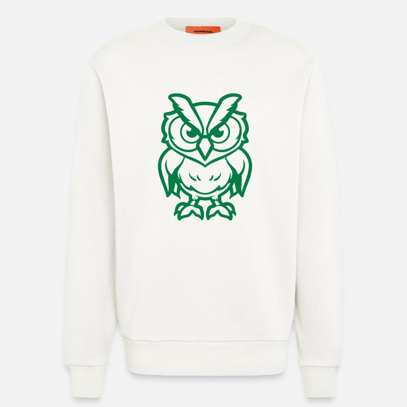 Owl Comic - Sweatshirt - made by SPREAD  - OFF WHITE