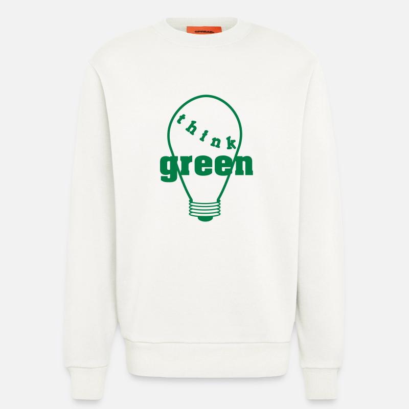 Think Green! einfarbig - Sweatshirt - made by SPREAD  - OFF WHITE