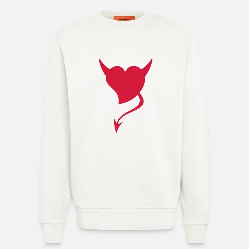 Devil Heart - Sweatshirt - made by SPREAD  - OFF WHITE