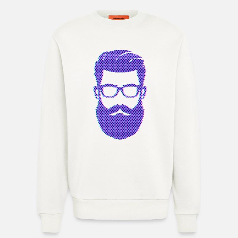 Bartträger Männlichkeit Schnurrbart Bart - Sweatshirt - made by SPREAD  - OFF WHITE