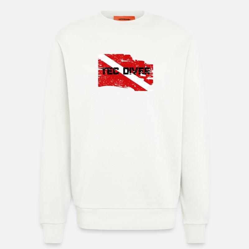 TEC DIVER - Sweatshirt - made by SPREAD  - OFF WHITE