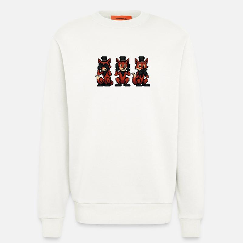 Fuchs im Style der 3 Affen - Sweatshirt - made by SPREAD  - OFF WHITE