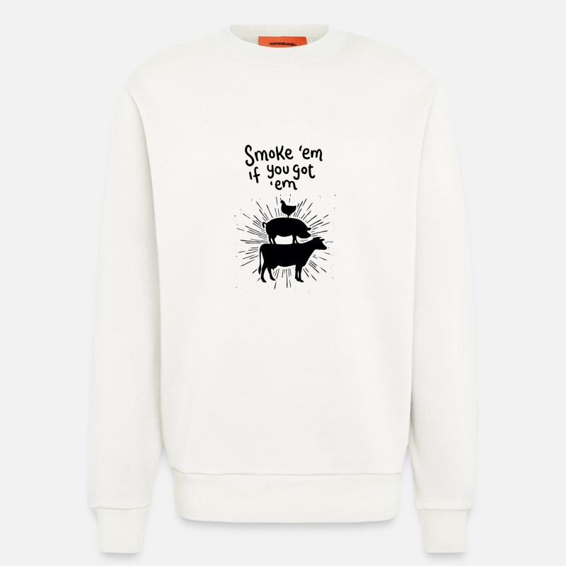 Lecker Fleisch - Sweatshirt - made by SPREAD  - OFF WHITE