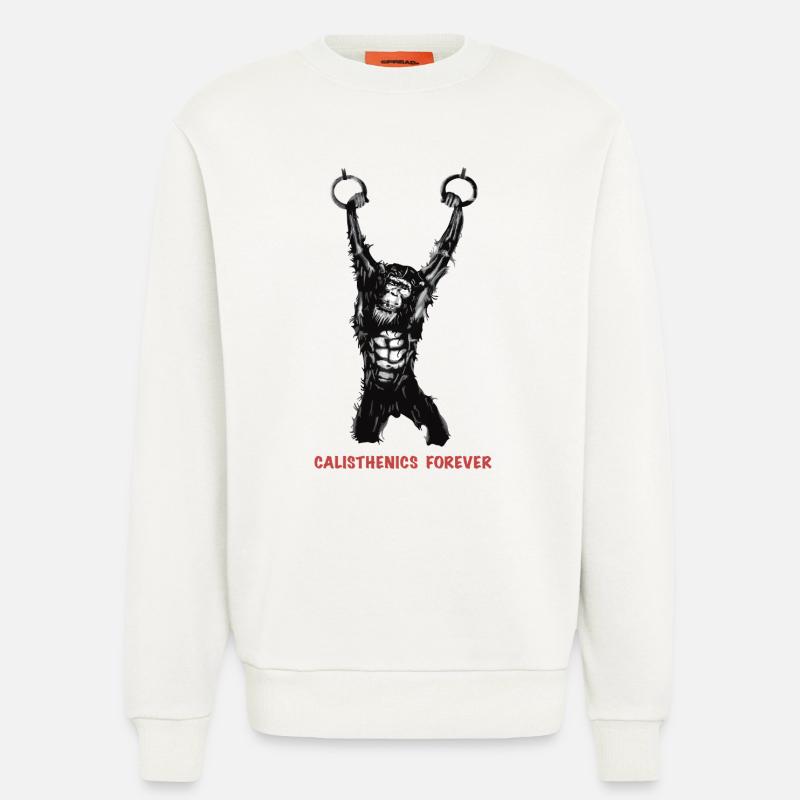 Calisthenics Evolution - Gymnastikringe - Sweatshirt - made by SPREAD  - OFF WHITE
