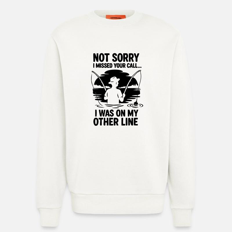 Pêche Pêche Pêche Pêche Pêche - Sweat bio décontracté fabriqué en UE - OFF WHITE