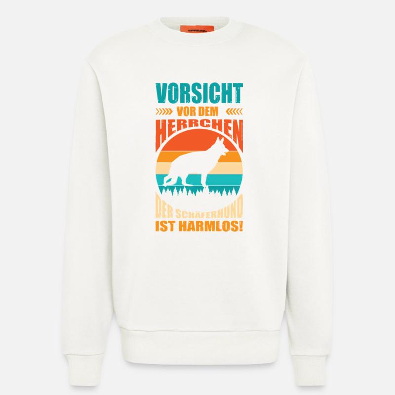 Schäferhund Geschenke Hund Herrchen Gassi - Sweatshirt - made by SPREAD  - OFF WHITE