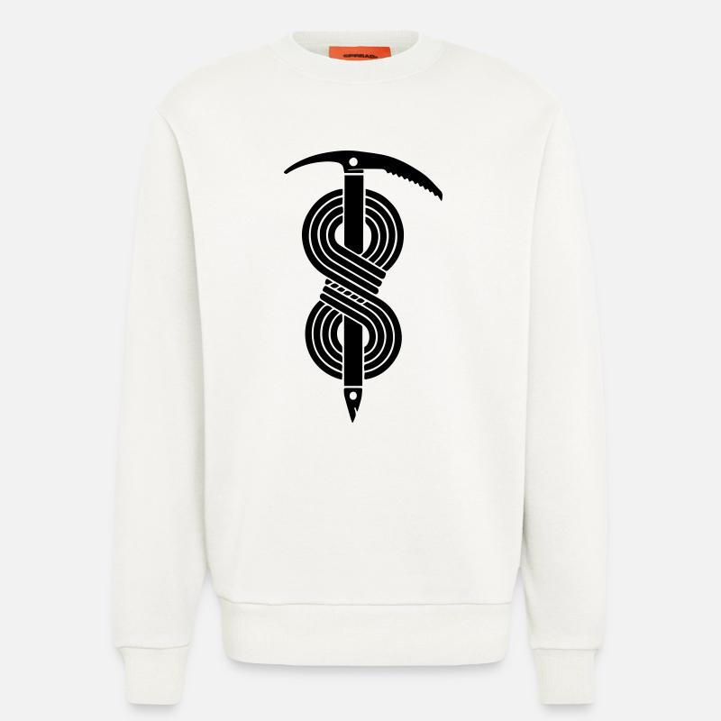 Eispickel Seil - Sweatshirt - made by SPREAD  - OFF WHITE