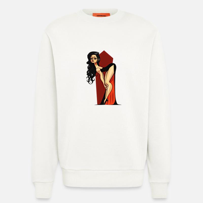Vampire Pin-up - Sweatshirt - made by SPREAD  - OFF WHITE