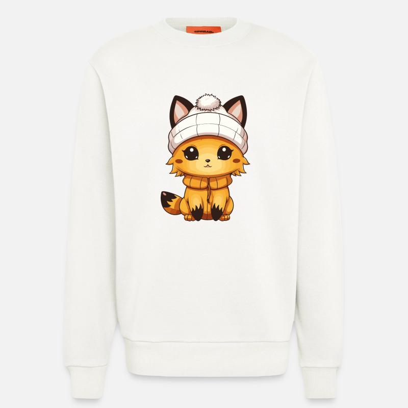 Bande dessinée Fox - Sweat bio décontracté fabriqué en UE - OFF WHITE
