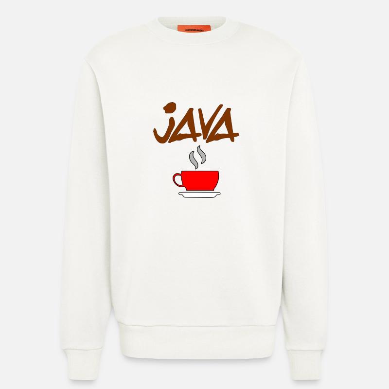 café java - Sweat bio décontracté fabriqué en UE - OFF WHITE